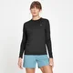 Damski T-shirt treningowy z długimi rękawami z kolekcji MP Run Life – czarno-biały