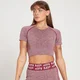 Damski krótki T-shirt z krótkimi rękawami z kolekcji Curve MP – dzika wiśnia