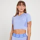 Damski krótki T-shirt z krótkimi rękawami z kolekcji Curve MP – kredowofioletowy