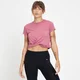 Krótki damski T-shirt z kolekcji MP Composure Twist Front – lilaróż