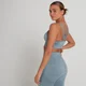 Damski bezszwowy stanik sportowy z kolekcji MP Dynamic Training – Ice Blue