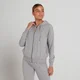 Damska bluza z kapturem zapinana na suwak z kolekcji MP Dynamic Training – Grey Marl