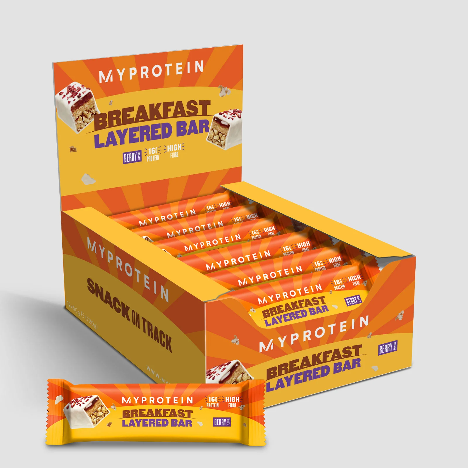 Breakfast Layered Bar - 12x60g - Jagody Obraz 1