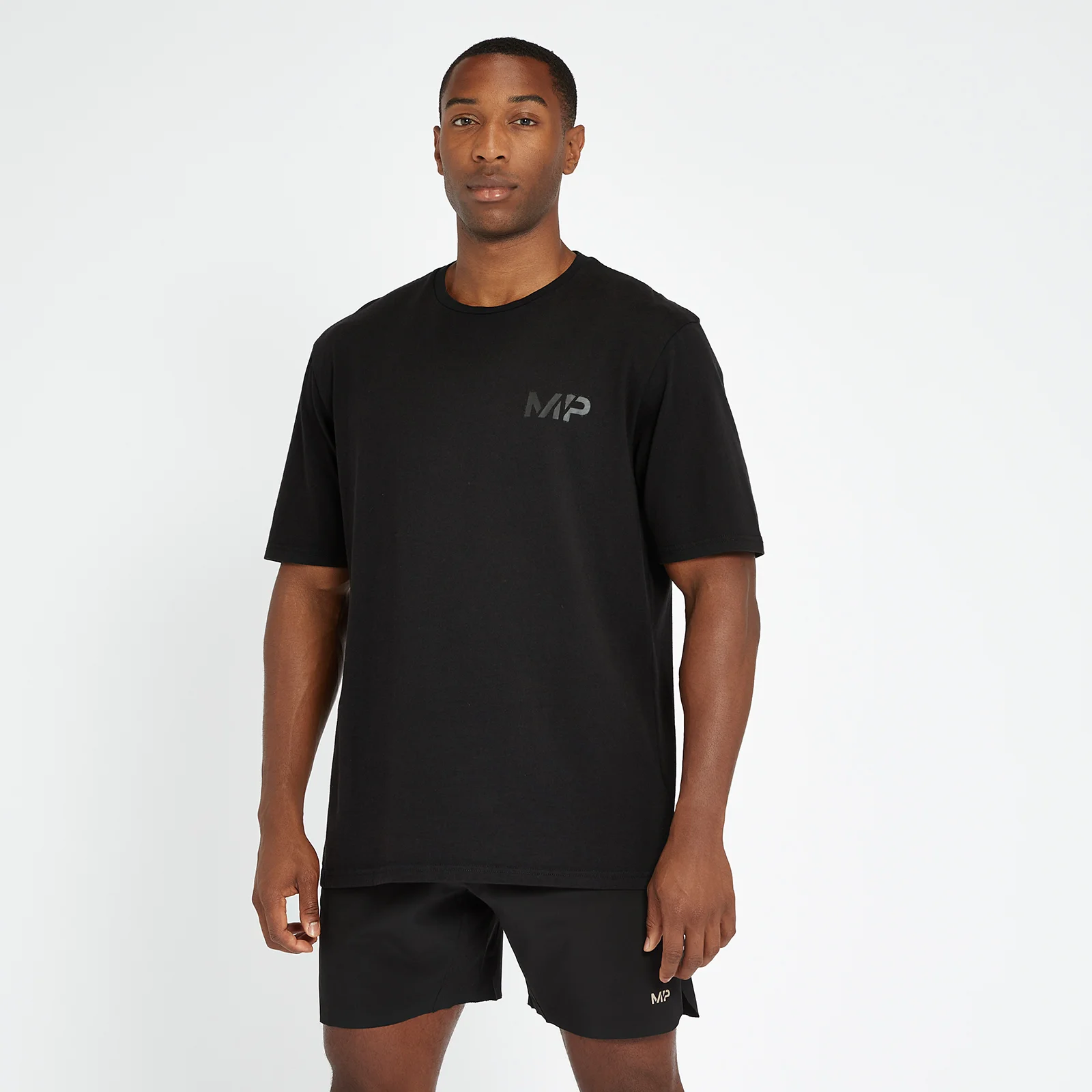 Męski T-shirt oversize z efektem sprania z kolekcji MP Adapt – czarny - XXS Obraz 1