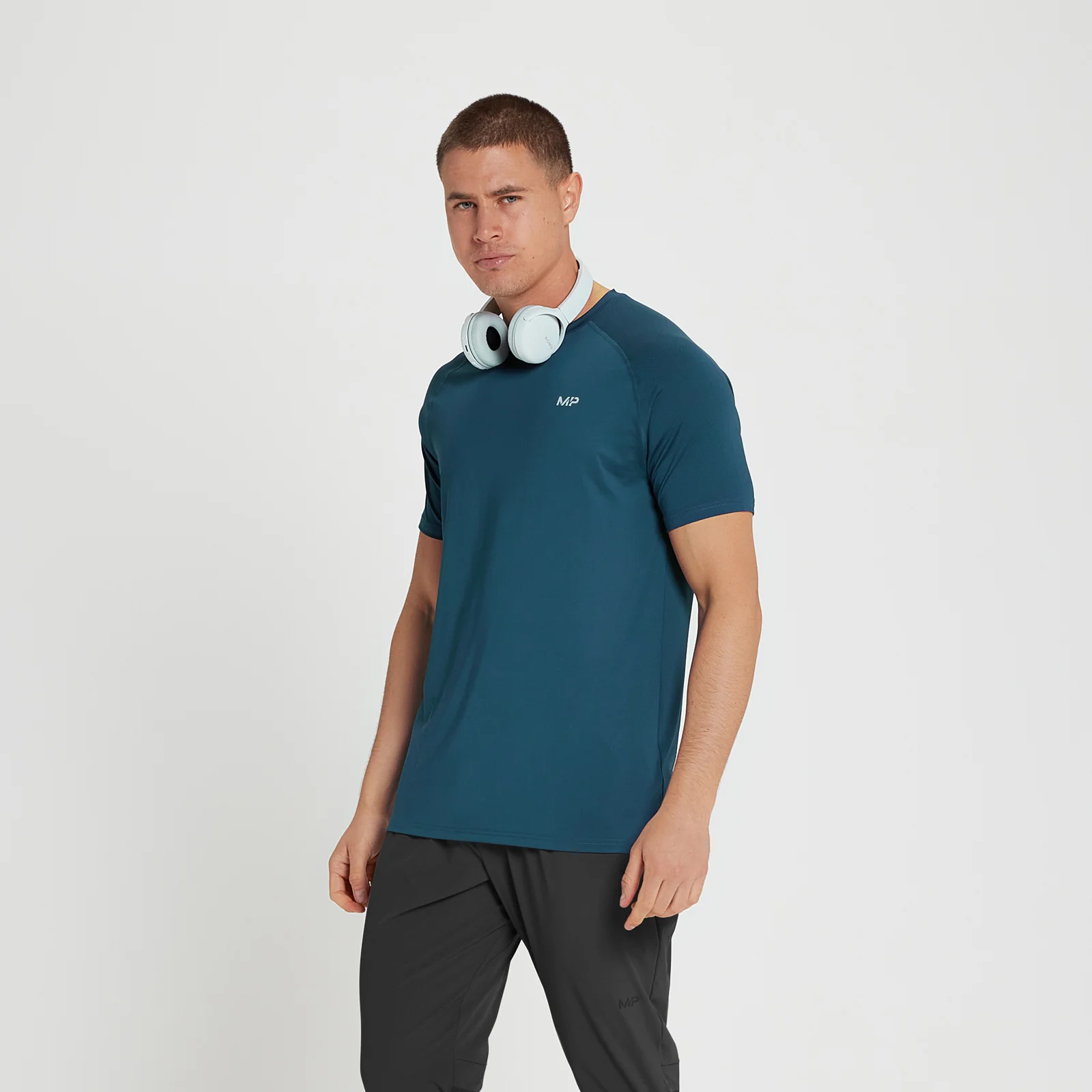 Męski T-shirt z krótkim rękawem z kolekcji Velocity MP – Blue Wing Teal - XXS Obraz 1
