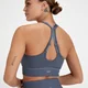 Damski bezszwowy stanik sportowy z tkaniny grafenowej z kolekcji Velocity Ultra MP – Shadow Blue
