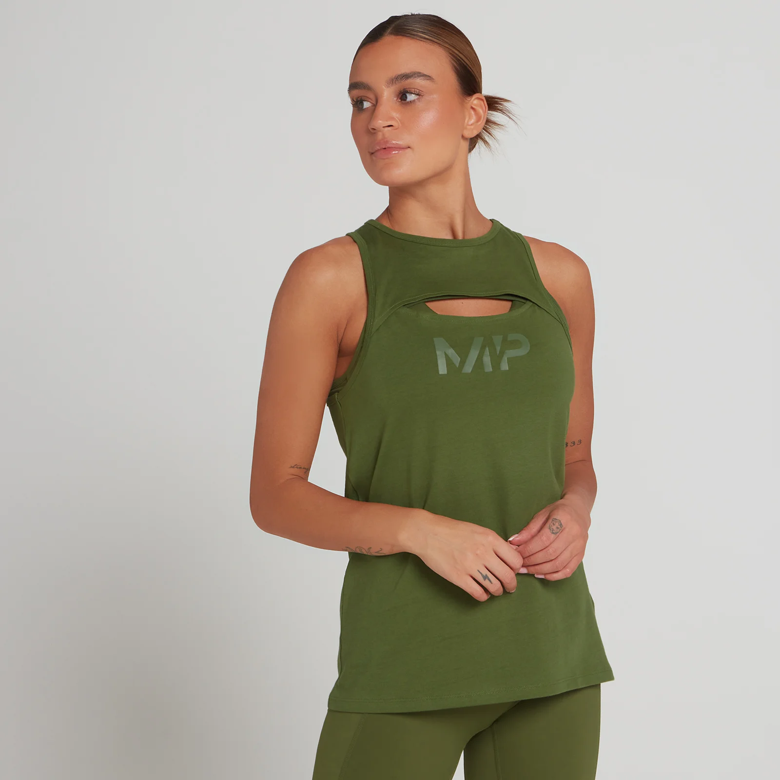 Damska koszulka bez rękawów z kolekcji MP Adapt – Leaf Green - XXS Obraz 1