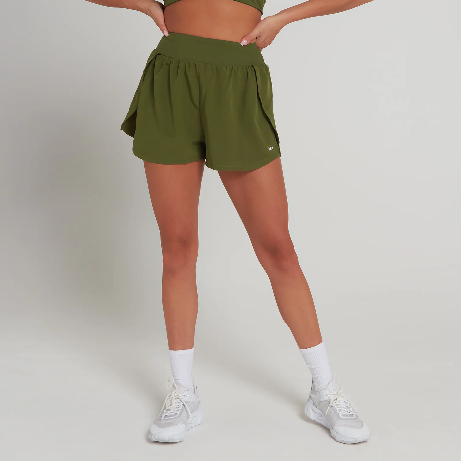 Damskie dwuwarstwowe spodenki z kolekcji MP Adapt – Leaf Green - XXS Obraz 1