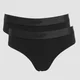 Damskie majtki typu hipster z kolekcji MP (dwupak) – czarne