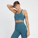 Damski bezszwowy stanik sportowy z kolekcji Tempo Ultra MP – Smoke Blue