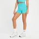 Damskie krótkie spodenki bezszwowe z kolekcji Tempo Tonal MP – Bright Turquoise