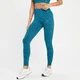 Damskie legginsy bezszwowe z kolekcji Tempo Wave MP – Teal Blue
