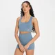 Damski bezszwowy stanik sportowy z kolekcji Shape MP – Pebble Blue