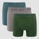 Męskie bokserki z kolekcji MP (trójpak) – Carbon / Smoke Blue / Dark Green