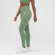 Damskie legginsy bezszwowe z efektem sprania z kolekcji MP – Washed Jade