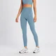 Damskie bezszwowe legginsy z prążkowanej tkaniny z kolekcji Tempo MP – Graphine Blue