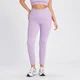 Damskie bezszwowe legginsy z prążkowanej tkaniny z kolekcji Tempo MP – Bright Lilac