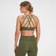 Damski stanik sportowy z paseczkami z kolekcji Adapt MP – Olive Green