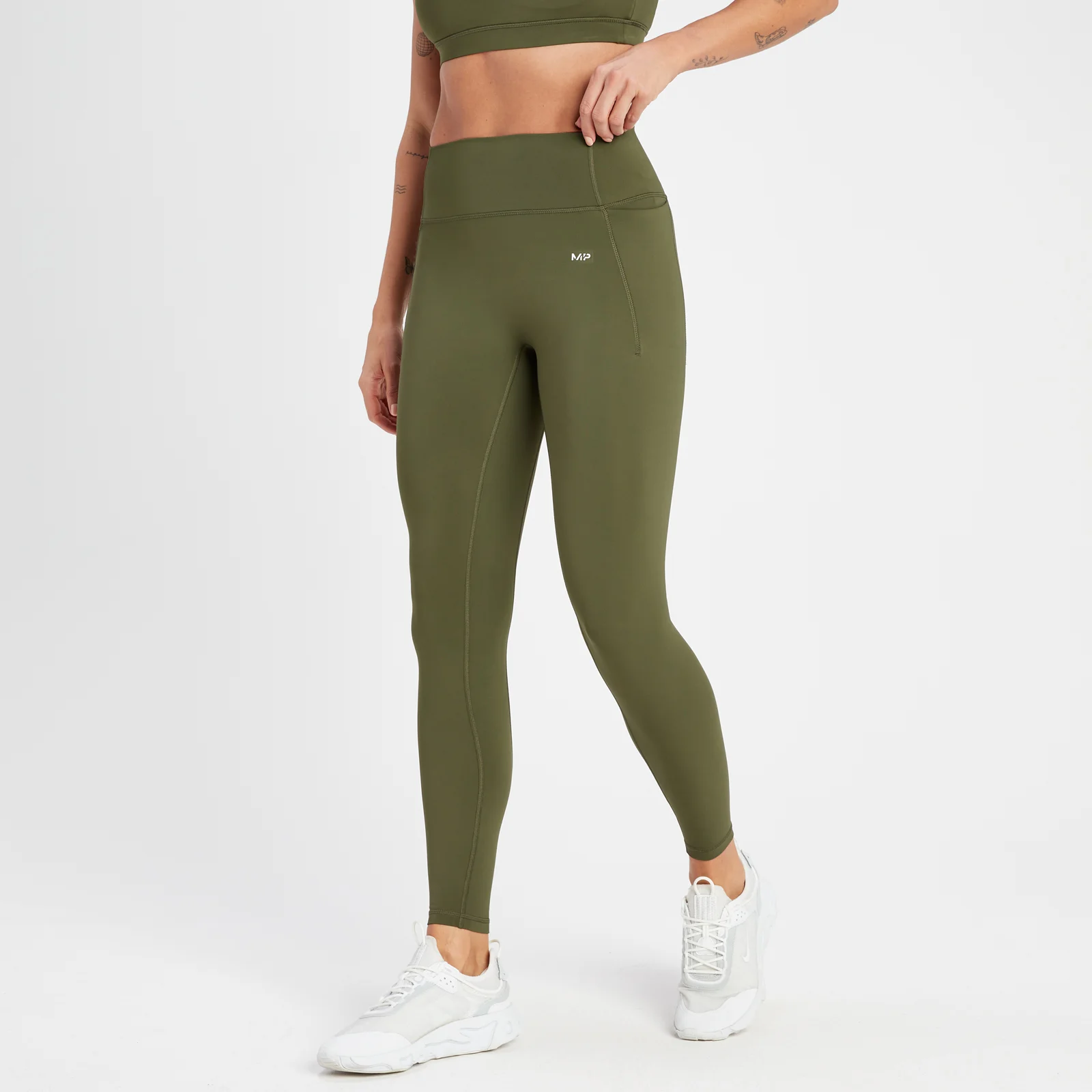 Damskie legginsy z kolekcji Adapt MP – Olive Green - XS Obraz 1