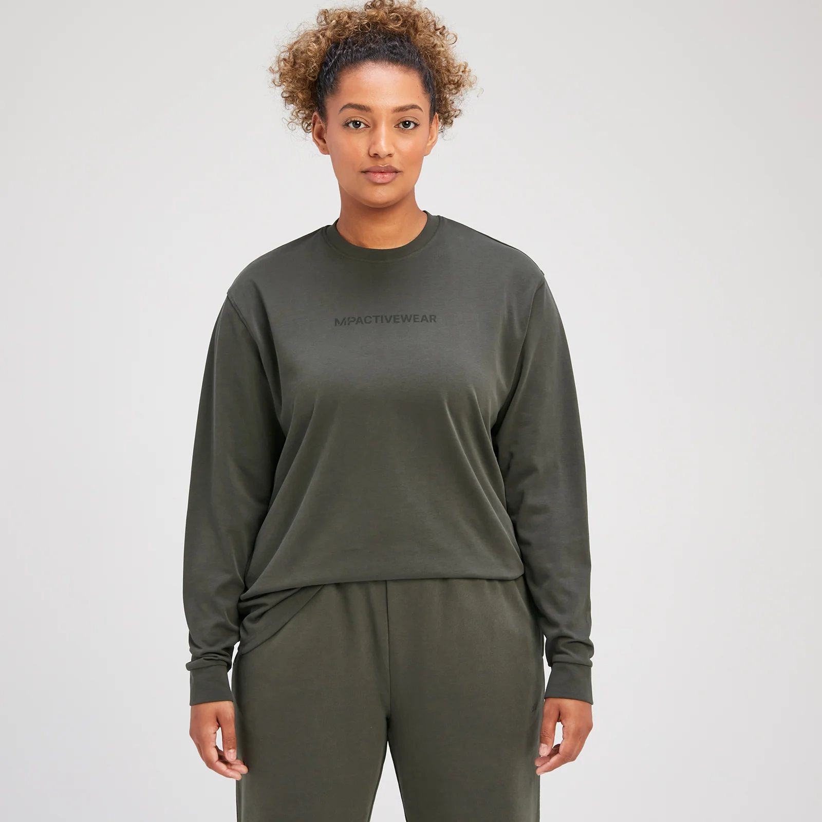 Damski T-Shirt oversize z kolekcji Tempo MP – Taupe Green - XS Obraz 1
