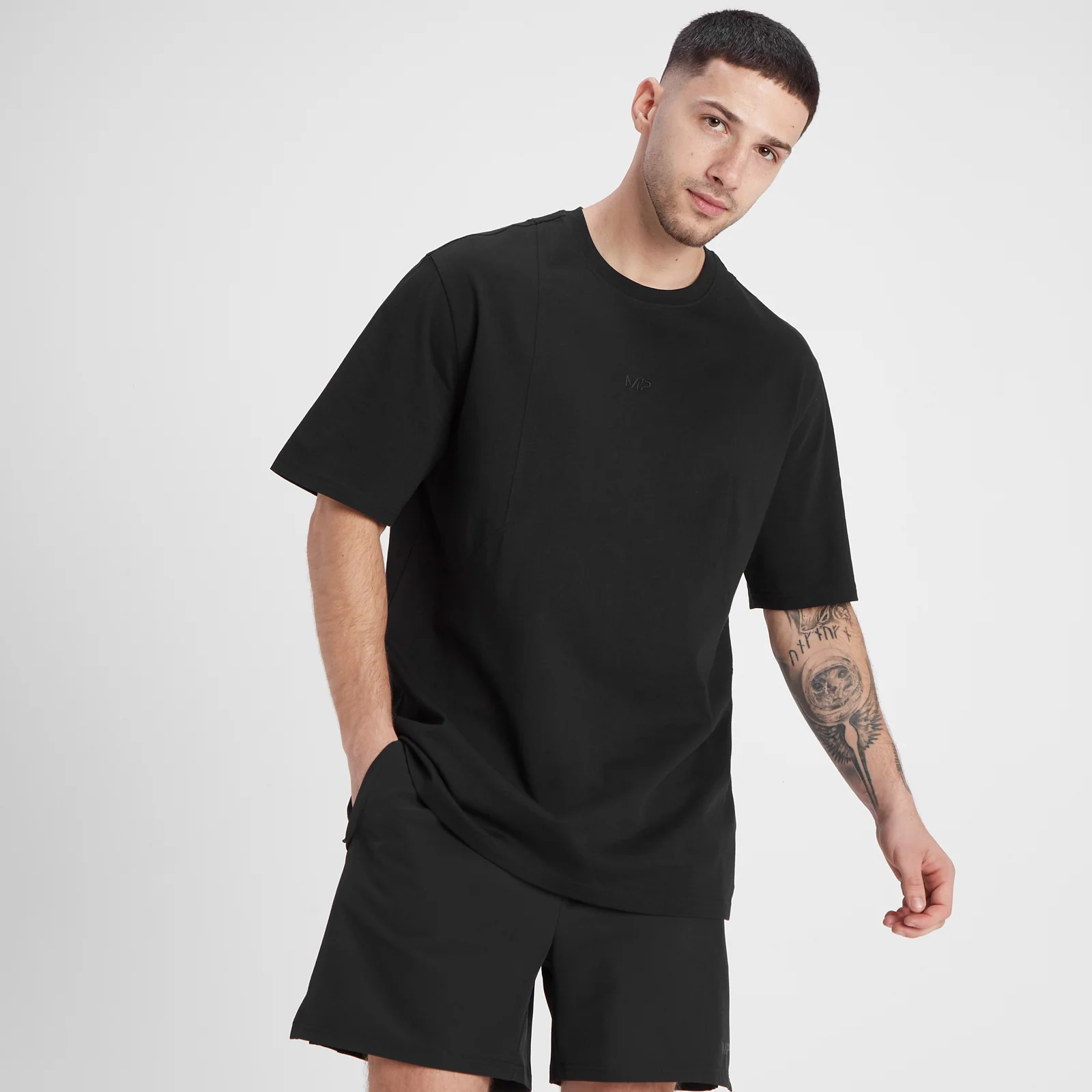 Męski T-shirt oversize z kolekcji Adapt MP – czarny - XS Obraz 1