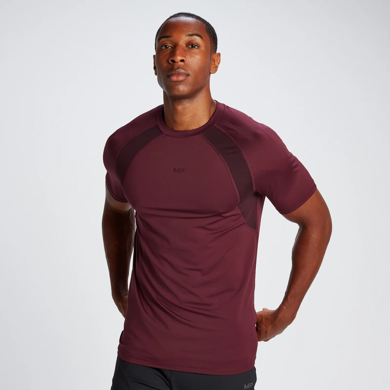 Męski T-shirt z kolekcji Tempo MP – Deep Burgundy - XS Obraz 1