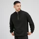 Męska bluza z suwakiem ¼ z kolekcji Rest Day MP – czarna