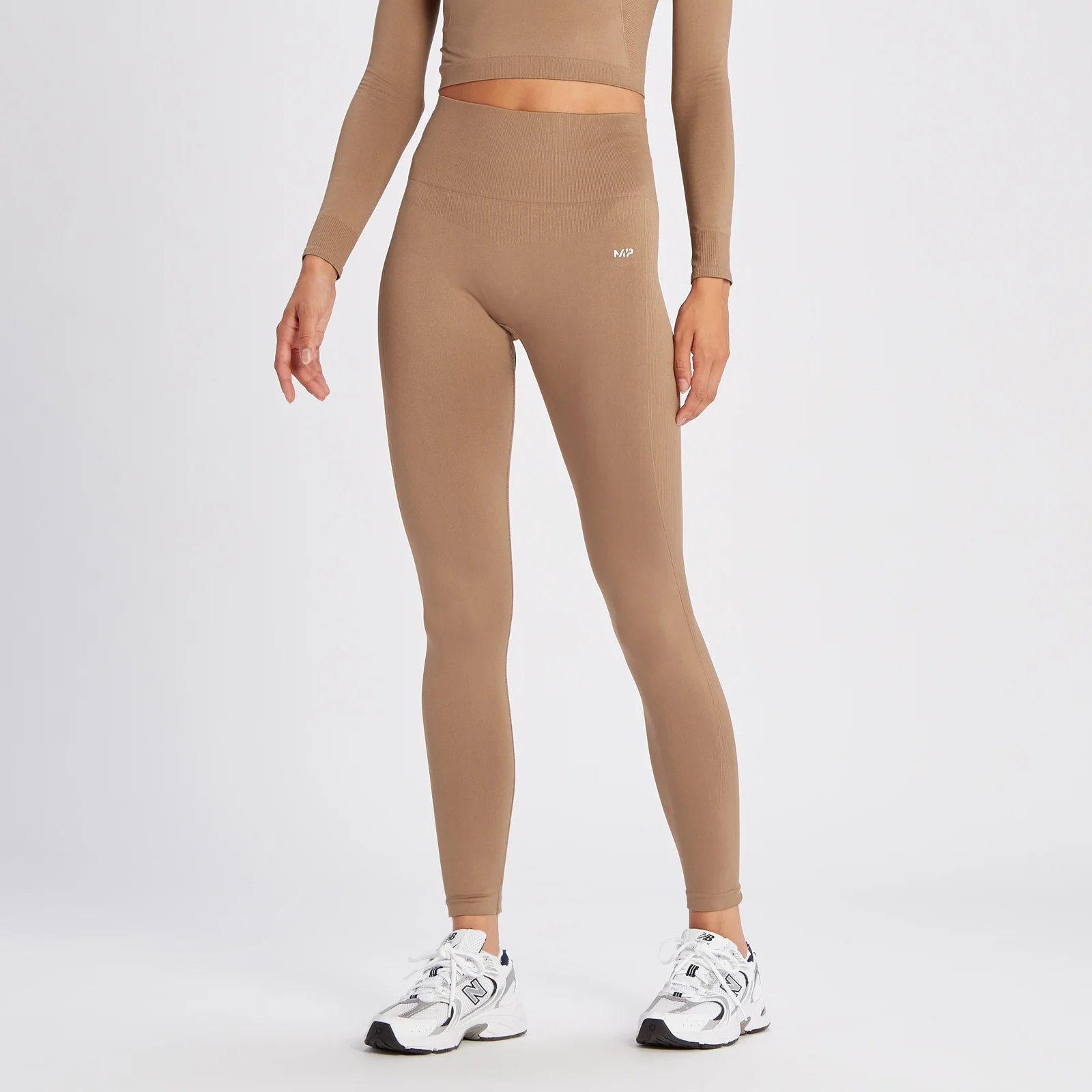 Damskie legginsy bezszwowe z kolekcji Shape MP – Toffee - XS Obraz 1