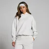 Damska bluza oversize z kapturem z kolekcji Basics MP – Light Grey Marl