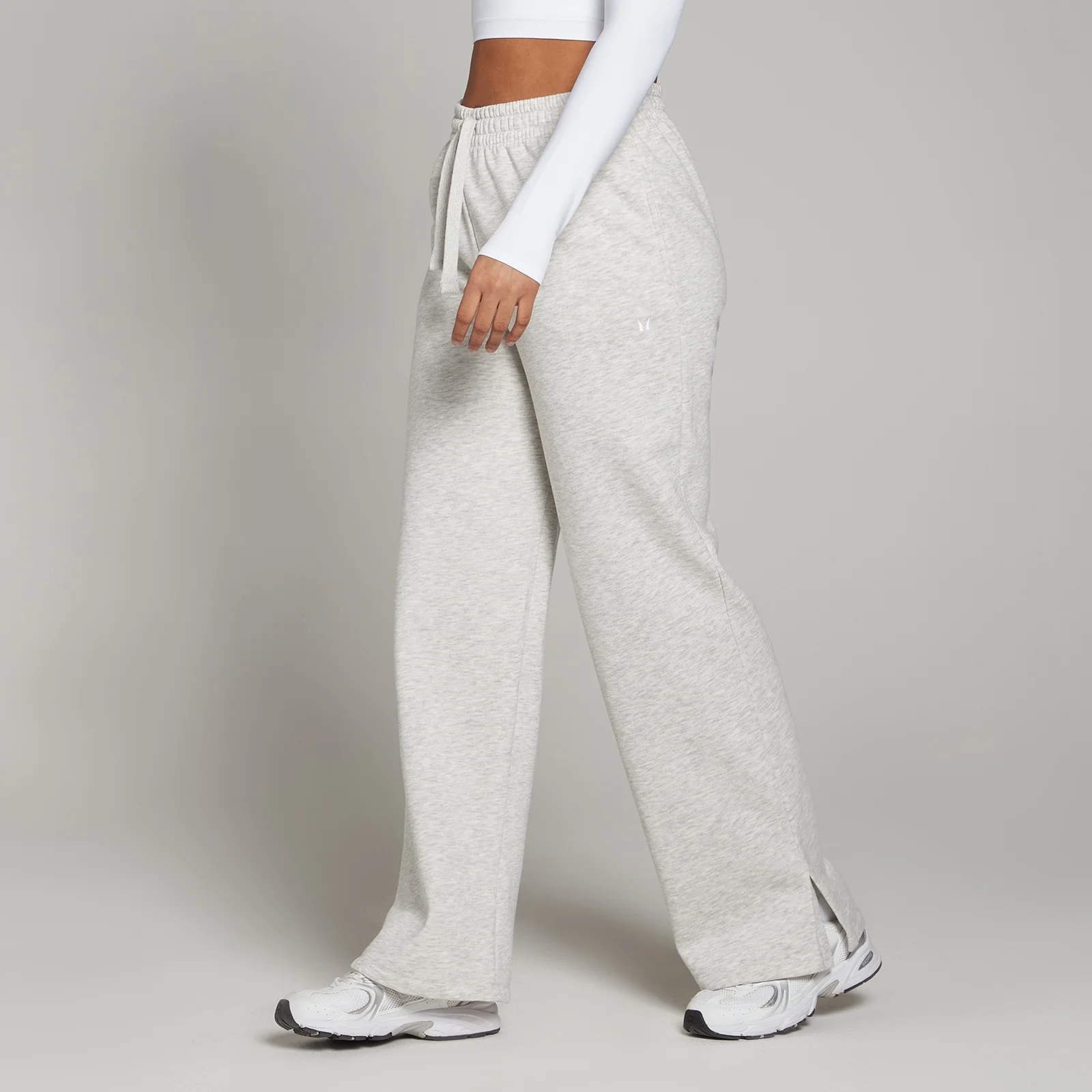 Damskie joggery z prostymi nogawkami kolekcji Basics MP – Light Grey Marl - XXS Obraz 1