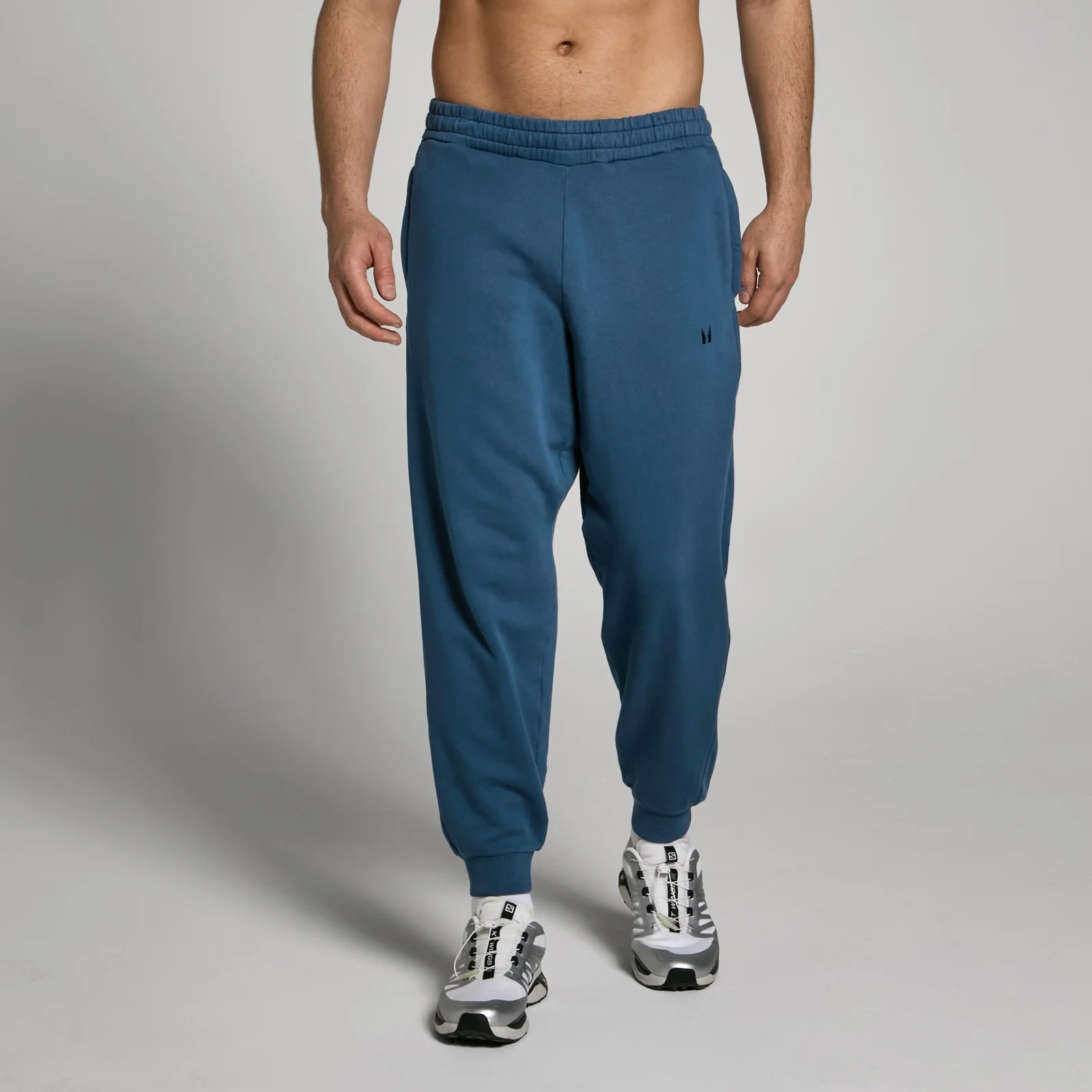 Męskie joggery z efektem sprania z kolekcji Tempo MP – Washed Navy - XS Obraz 1