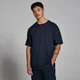 Męski T-shirt oversize uszyty z grubej tkaniny z kolekcji Lifestyle MP – Deep Navy