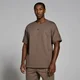 Męski T-shirt oversize uszyty z grubej tkaniny z kolekcji Lifestyle MP – Soft Brown