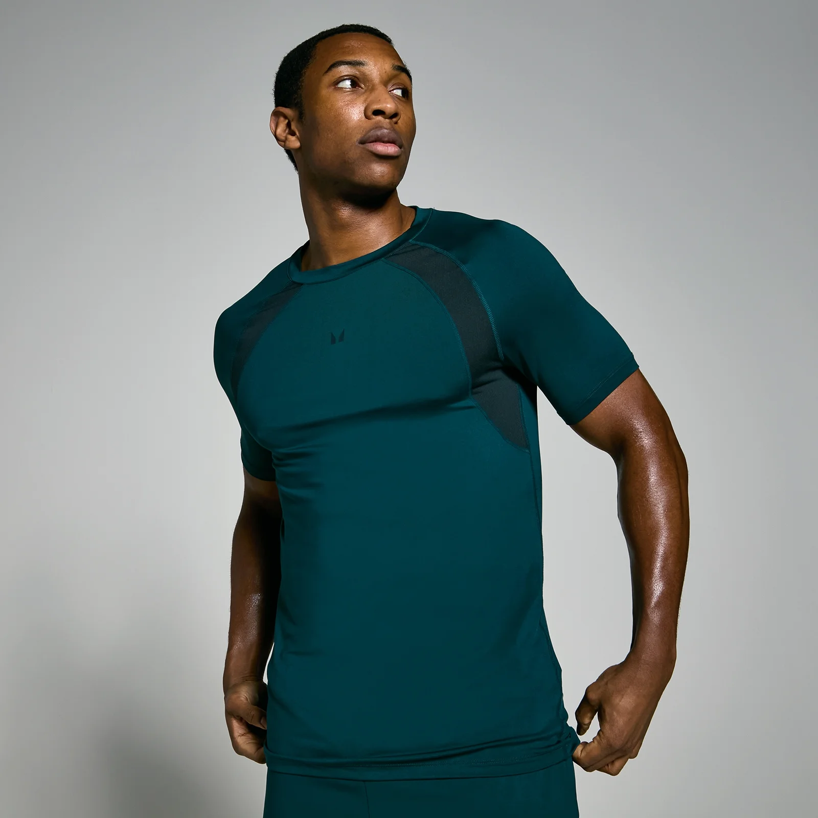 Męski T-shirt z kolekcji Tempo MP – Dark Teal - XS Obraz 1