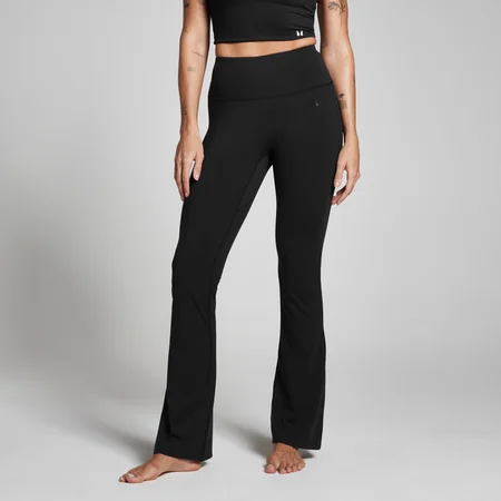Damskie legginsy z rozszerzanymi nogawkami z kolekcji Tempo MP – czarne