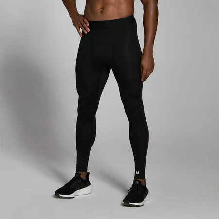 Męskie legginsy bazowe z kolekcji Training MP – czarne