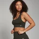 Damski bezszwowy stanik sportowy z kolekcji Shape MP – Forest Green