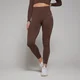 Damskie legginsy bezszwowe o długości 7/8 z kolekcji Shape MP – Walnut