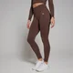 Damskie legginsy bezszwowe z kolekcji Shape MP – Walnut