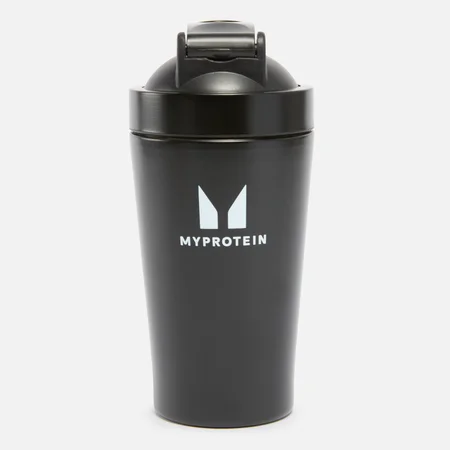 Metalowy minishaker MyProtein z materiału z recyklingu – czarny