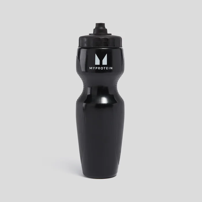 Butelka na wodę Myprotein z silikonowym uchwytem – czarna
