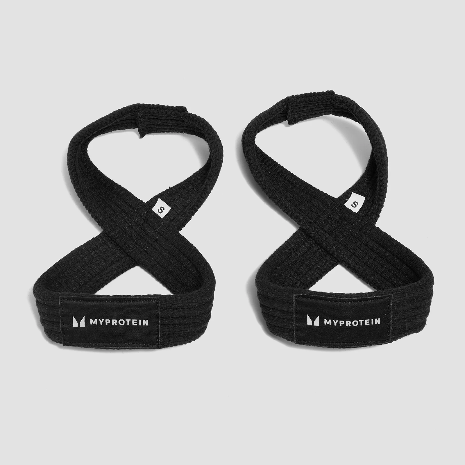 Paski do podnoszenia ciężarów Myprotein w kształcie ósemki – czarne - S (< 6'') Obraz 1