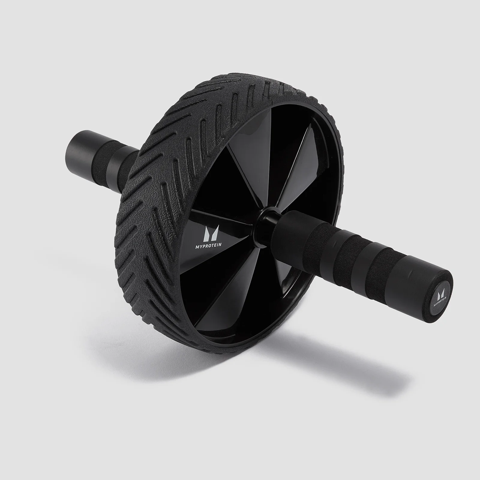 Zestaw: kółko do ćwiczeń mięśni brzucha i mata – czarny Obraz 1