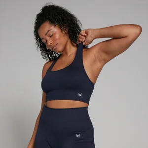 Damski bezszwowy stanik sportowy z kolekcji Shape MP – granatowy - Size XXS