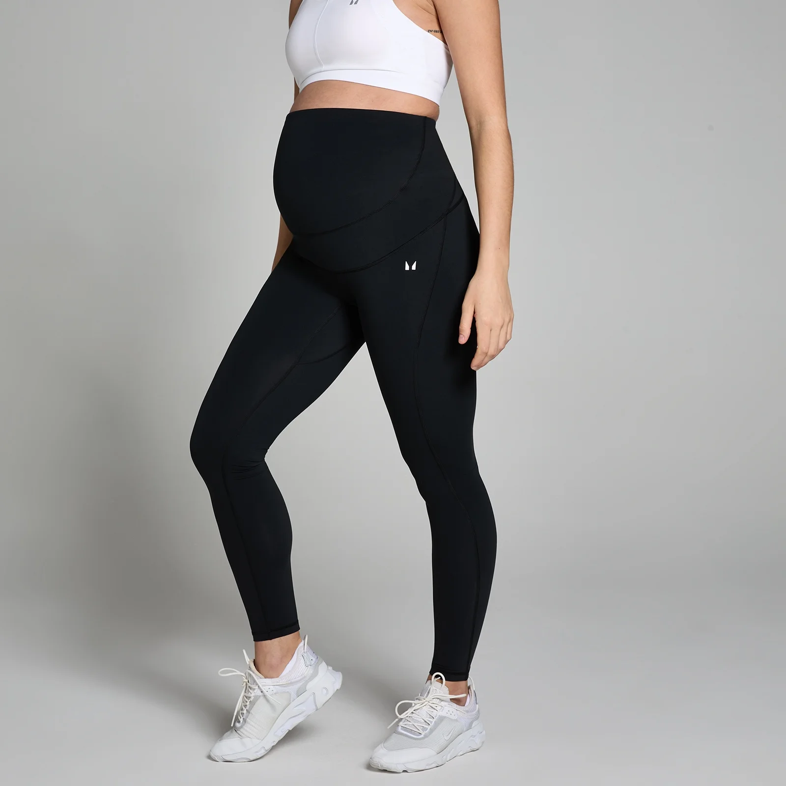 Damskie legginsy ciążowe z kolekcji Maternity MP – czarne - XS Obraz 1