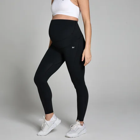 Damskie legginsy ciążowe z kolekcji Maternity MP – czarne