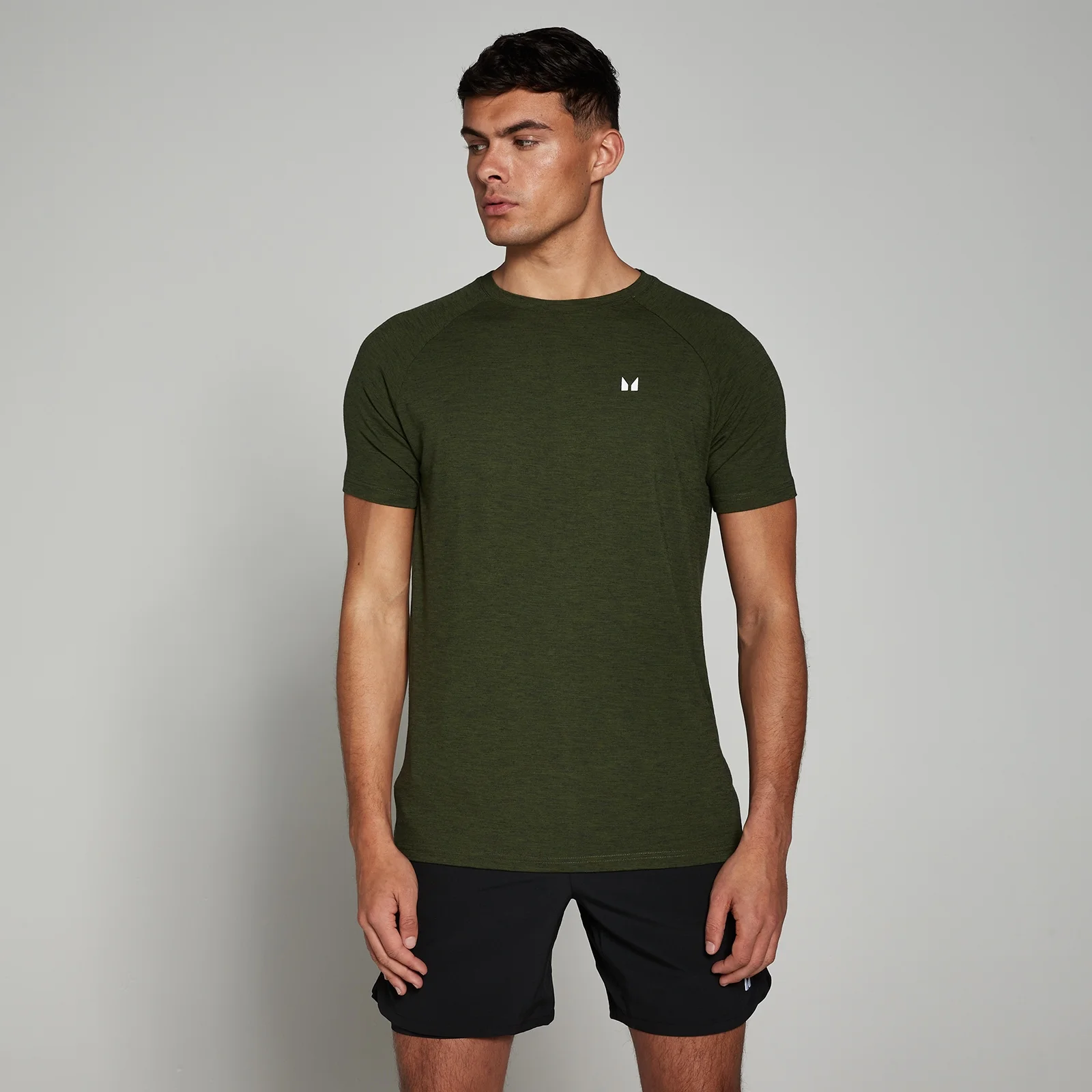 Męski T-shirt z krótkim rękawem z kolekcji Performance MP – Army Green Marl - XXS Obraz 1