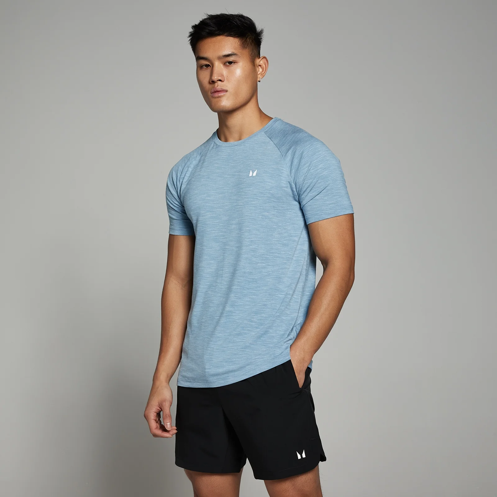 Męski T-shirt z krótkim rękawem z kolekcji Performance MP – Soft Blue - XXS Obraz 1