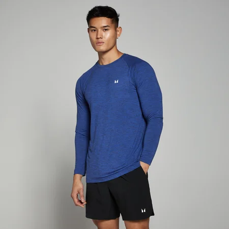 Męska koszulka z długim rękawem z kolekcji Performance MP – Cobalt Blue Marl