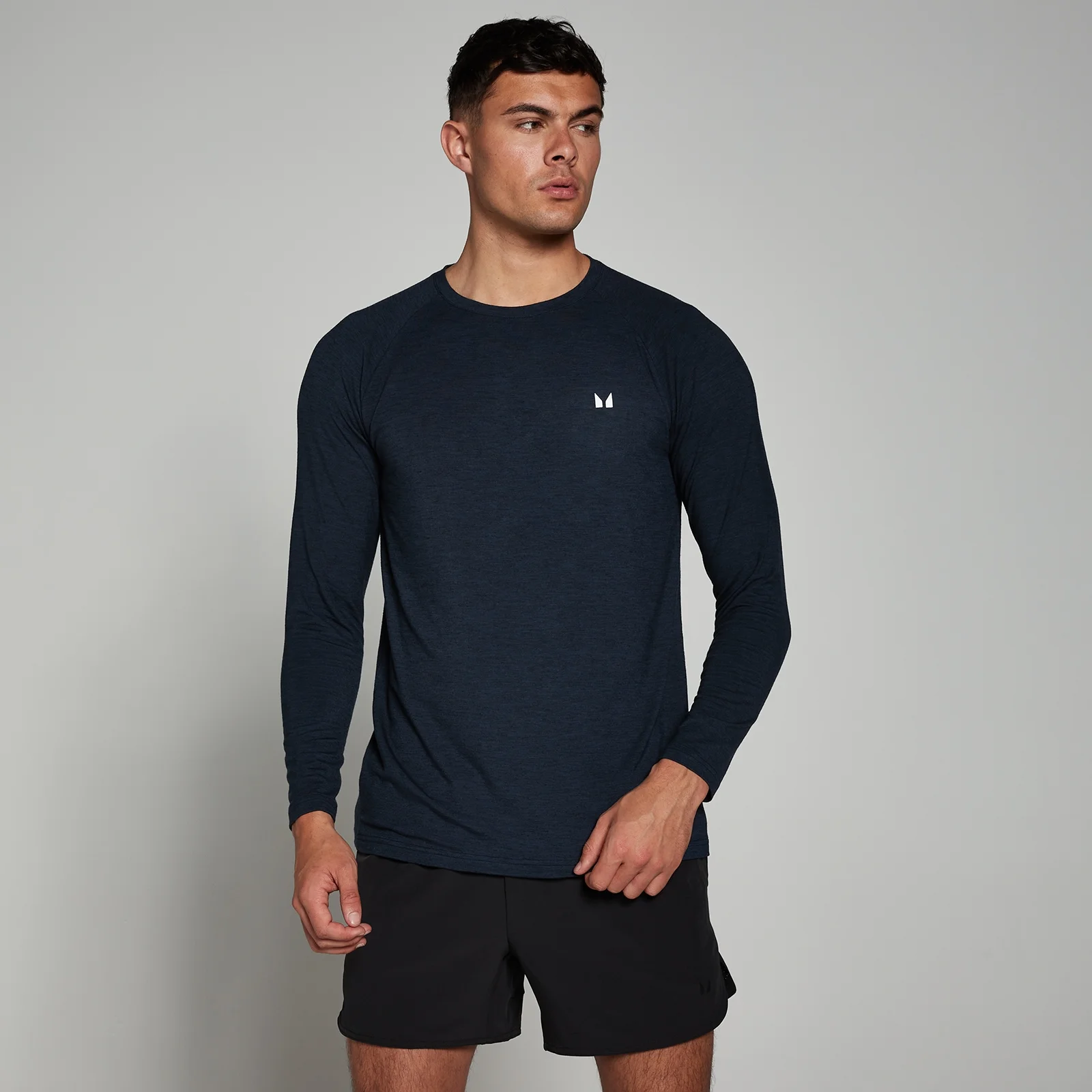 Męska koszulka z długim rękawem z kolekcji Performance MP – Navy Marl - XS Obraz 1